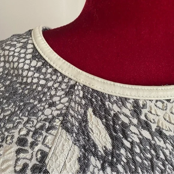 YIGAL AZROUEL CREAM BLACK ANIMAL PRINT MINI DRESS - Picture 9 of 15